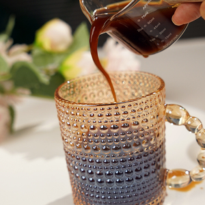 American Style High Quality Crystal <b>Glass</b> <b>Mug</b> <b>Handle</b> Transparent Business Gifts Boxed Wholesale Coffee Tea Set Heat Resistant - Product Image 4