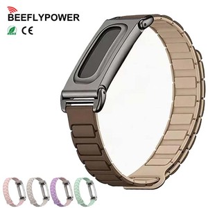 Bracelet de <span class=keywords><strong>montre</strong></span> en silicone à rainures magnétiques BEEFLYPOWER avec cadre de protection métallique assorti, bracelet de remplacement pour Google <span class=keywords><strong>Fitbit</strong></span> Air - Product Image 1