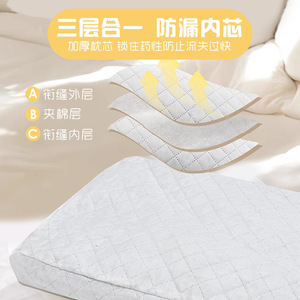 Almohada de trigo sarraceno y artemisia, adecuada para niños y uso doméstico, hecha de algodón puro, absorbente, lavable y multifuncional. - Product Image 4
