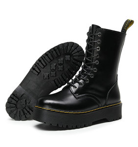 Nouvelles Bottines d’Hiver et d’Automne Antidérapantes à Talon Épais Pour <span class=keywords><strong>Femme</strong></span>, Bottes de Travail en Cuir Confortables et Tendance Nouvelle-Angleterre - Product Image 3