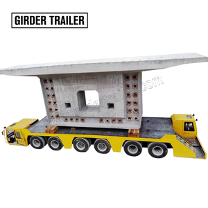 Китайский производитель: 120-тонный гидравлический стальной полуприцеп для перевозки сборных мостовых балок, прицеп-тягач для балок - Product Image 2