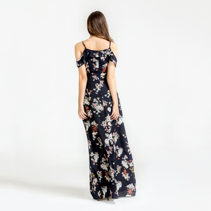 À <span class=keywords><strong>la</strong></span> mode en gros taille et taille sangles V profond sans bretelles <span class=keywords><strong>plage</strong></span> impression longue robe décontractée - Product Image 6