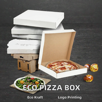 Boîte à pizza en carton ondulé écologique avec logo personnalisé, emballage alimentaire en carton recyclable de haute qualité, fermeture magnétique, poignée, vente en gros