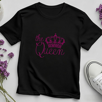 Nouvelle Couronne de Reine Personnalisée – Transfert Thermocollant en Strass pour Vêtements et T-shirts