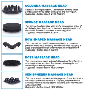 Massage par vibrateur professionnel Vibromasseur G5, masseur corporel vibrant à 5 têtes, machine amincissante