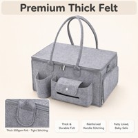 Sac à langer en feutre personnalisé avec logo et poignée couleur, OEM ODM, sac fourre-tout pour maman avec bandoulière pour bébé, crèche, voyage, vente en gros