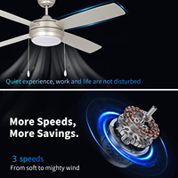 Ventilador de Techo Moderno de 52 Pulgadas con Iluminación Regulable CCT y Control Remoto para Dormitorio, al Mejor Precio
