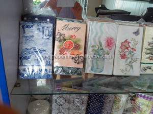 Синие гостевые салфетки, 3 слоя, 33 х40 см - Product Image 6