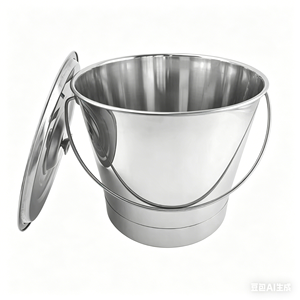 Cubo de Mano Premium de 7.5L, 13L, 20L – Acero Inoxidable con Tapa Hermética, Multiusos para Cocina, Limpieza y Actividades al Aire Libre - Product Image 1