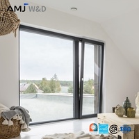 Ventanas Abatibles y Giratorias de Aluminio con Rotura de Puente Térmico y Doble Acristalamiento Grande para Villas, Eficiencia Energética NFRC AMJ