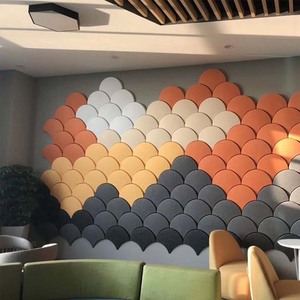 Panneau insonorisant et absorbant le son en feutre de fibre de polyester moderne, ignifuge et écologique, pour murs extérieurs, salons et hôpitaux - Product Image 2