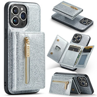 Pour iPhone 15 Pro Max coque de téléphone portefeuille à paillettes deux-en-un housse de protection magnétique pour iPhone 14 13 12 11 coque de téléphone