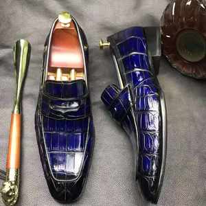 Mocasines de lujo para <span class=keywords><strong>hombre</strong></span>, piel de cocodrilo genuina, Formal para <span class=keywords><strong>hombre</strong></span>, oficina, vestido de piel de cocodrilo para <span class=keywords><strong>hombre</strong></span> - Product Image 5