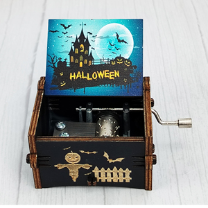 Caja <span class=keywords><strong>de</strong></span> música <span class=keywords><strong>de</strong></span> terror <span class=keywords><strong>de</strong></span> madera pequeña personalizada al por mayor para la Nochebuena Halloween como regalo <span class=keywords><strong>de</strong></span> vacaciones - Product Image 3
