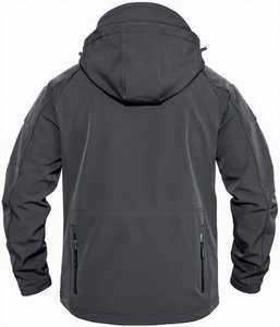 Veste d'hiver pour homme de haute qualité, en toile fine, imperméable, coupe-vent, à capuche, softshell, logo personnalisé, respirante, pour l'escalade et la randonnée - Product Image 5