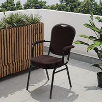 Fauteuil à bascule d'hôtel avec accoudoirs – Conception empilable pour jardin, hôpital et atelier – Confort et style
