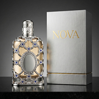 Boîte de parfum en verre mat avec logo personnalisé de luxe, 50 ml, 75 ml, emballage cosmétique en verre transparent de haute qualité, fournisseur d'usine OEM ODM