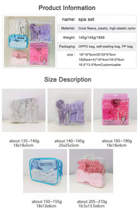 Модный набор для умывания из фланели с повязкой на голову, браслетами и заколками для волос — стильный женский подарочный набор из 16 предметов для свадьбы - Product Image 3