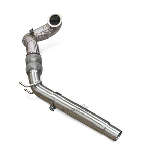 Tuyaux d'échappement à haut débit avec bouclier thermique pour <span class=keywords><strong>Audi</strong></span> A3 2.0T <span class=keywords><strong>Quattro</strong></span> 2014-2020, libère la puissance du turbo <span class=keywords><strong>V12</strong></span> - Product Image 4