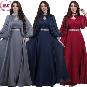 Élégante <span class=keywords><strong>Robe</strong></span> Abaya de Luxe pour Femmes Musulmanes de Dubaï, <span class=keywords><strong>Longue</strong></span> avec Châle en Satin Orné de Diamants et <span class=keywords><strong>Robe</strong></span> Marocaine Style Fête Personnalisé de Turquie - Product Image 1