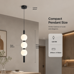 Modern Metal Acrylic Tricolor Led Pendant <b>Light</b> For Dining Room Living Room <b>Indoor</b> Hanging 6W 10Cm Body 50Cm Height - Product Image 4
