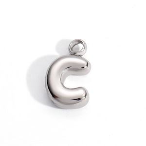 Nouveauté 2025 : Breloques personnalisées en acier inoxydable pour bijoux fantaisie, mini pendentifs lettres bulles initiales, breloques argentées pour la création de cadeaux - Product Image 5