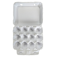 12 Conteneurs de stockage d'œufs naturels vides porte-pâte porte-œufs de caille boîtes de conteneurs pour le stockage pour ferme marchande