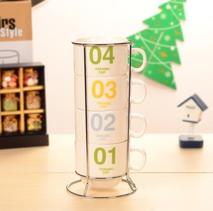 Promoción de <span class=keywords><strong>taza</strong></span> de café térmica, tazas apiladas de alta calidad, regalo promocional de cerámica, tamaño y forma modernos, <span class=keywords><strong>se</strong></span> pueden personalizar para fiestas - Product Image 4