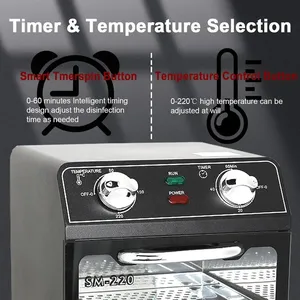 Sterilizer <b>Nail</b> <b>Tool</b> Cleaning Machine Large Capacity Timer 8L Multifunctional High Temperature Dry Box Stainless Steel for Home - Product Image 3