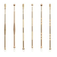 Kit de retrait de cérumen Outil de nettoyage d'oreille avec cure-oreille en cuir avec sac en cuir