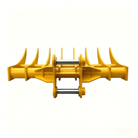 Râteau d'excavatrice de 1500 mm pour machine CAT305, accessoire de nettoyage du sol robuste
