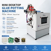 Mini máquina de dosificación automática de resina epoxi y silicona de 3 ejes y dos partes para componentes electrónicos y automotrices