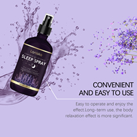 Spray d'oreiller apaisant à la lavande et à la mélatonine pour le sommeil, OEM, marque privée, lot de 3, extrait floral naturel, anti-tension, brume rafraîchissante pour le linge