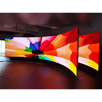 Écran LED incurvé à panneaux souples, mur vidéo LED haute définition P1.86, écran LED flexible d'intérieur, design créatif, vente chaude