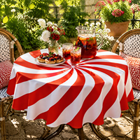 Joyeux Noël et Bonne Année – Nappe en polyester écologique et durable, taille et couleur personnalisables, lavable, décoration intérieure pour mariage