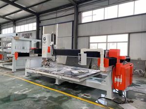 GQ-3220A Đá Cẩm Thạch Granite Cnc Router Edge Saw Đánh Bóng 4 Trục Cắt Ngói Máy Cắt Đá Phun Nước - Product Image 6