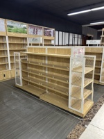 Système d'étagères de supermarché sur mesure, rayonnages pour marchandises, présentoirs métalliques et en bois pour magasins de détail