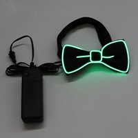 Bar Serveur EL Light up LED Noeuds Papillon Personnalisé Clignotant LED Cravate Néon pour Hommes Club Fête Mariage