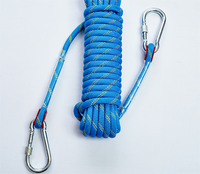 Corde d'escalade YongLin en polypropylène tressé à sept brins, flexible, avec double crochet, pour protection statique et rapel en extérieur