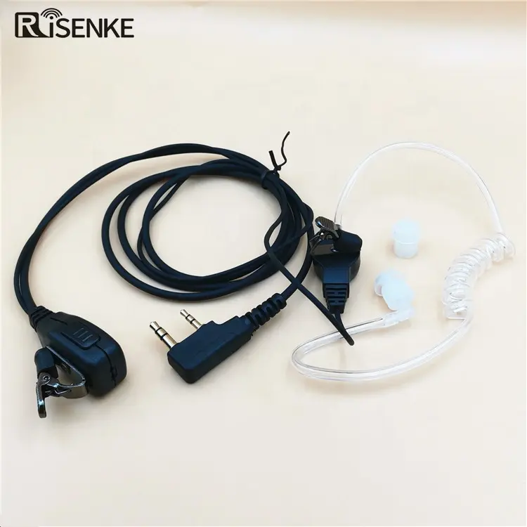 2 pin K head acoustic air tube headset earpiece with ptt mic for baofeng uv5r 888s