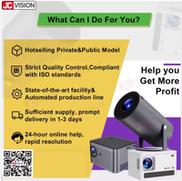 Jcvision Portable LED Full HD Projecteur Android avec écran LCD 4K Smart 1080p Home Video Display Projecteur Android 9