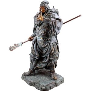 งานประติมากรรมซามูไรทองสัมฤทธิ์สุดหรู ศิลปะตกแต่งสไตล์อาร์ตเดโค ผลงานศิลปินจีน มิโล รูปปั้นกวนอู - Product Image 2