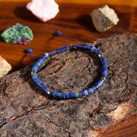 Bracelet bohème en lapis-lazuli naturel, perles personnalisées, vente en gros, bracelet ajustable en pierre énergétique naturelle