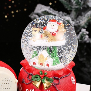 Cổ Điển Bông Tuyết Pha Lê Bóng Santa Claus Âm Nhạc Quả Cầu Tuyết Người Tuyết Âm Nhạc Hộp Cho Giáng Sinh Trẻ Em Món Quà Lễ Hội - Product Image 4