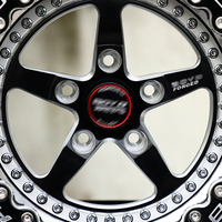 Jantes forgées Drag Beadlock 15x11 15x12 17x11 5x115 5x120, noires avec centre poli, pour Challenger Demon CTS-V Commodore