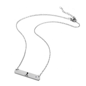 Yiwu-collar <span class=keywords><strong>de</strong></span> acero inoxidable Aceon Velle para mujer, joyería brillante y pulida en blanco, barra Horizontal, barra <span class=keywords><strong>de</strong></span> piedra <span class=keywords><strong>de</strong></span> nacimiento para estampado - Product Image 2