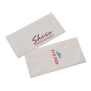 Serviettes de table 1/4 plis écologiques personnalisées Serviettes en <span class=keywords><strong>papier</strong></span> imprimées en pâte vierge Qualité de <span class=keywords><strong>restaurant</strong></span> 2 plis avec logo imprimé - Product Image 6