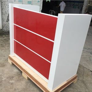 Petit bureau de réception de meubles, 1 pièce, Design personnalisé, de couleur rouge et blanc, pour manucure, Salon de beauté - Product Image 3