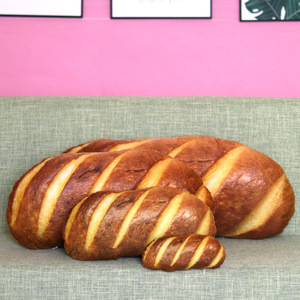 Simulation créative 3D oreiller de pain collation beurre <span class=keywords><strong>jambon</strong></span> pain sésame peluche poupée arc-en-ciel - Product Image 5