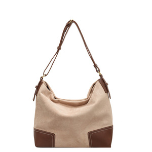 Sac fourre-tout hobo marron en faux daim pour femme avec sangle réglable, idéal pour le bureau, les voyages et le quotidien - Product Image 1